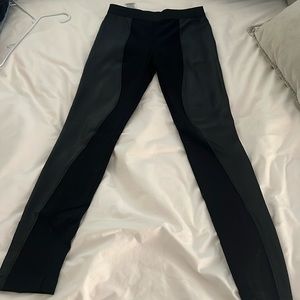 Bcbg side panel leather leggings